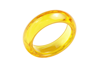 Shiny, yellow,  round ring