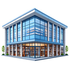 Obraz premium Tall glass building with modern architecture, business and office property vector