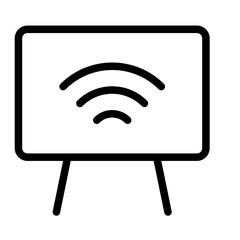 Wireless Connection Line Icon of Interactive Whiteboards Icon Set