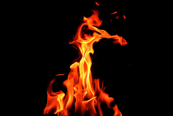 Fototapeta premium fire explosion on black background