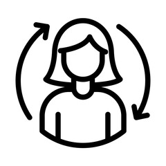 Teacher Icon Line Icon of Classroom Management Icon Set