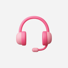 3d Realistic Headset icon vector Illustration