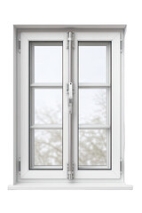 White double-hung window with frosted glass (1)