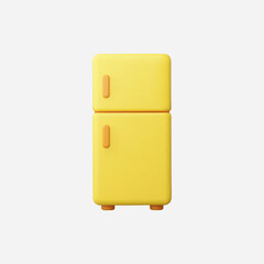 3d Realistic Refrigator icon vector Illustration