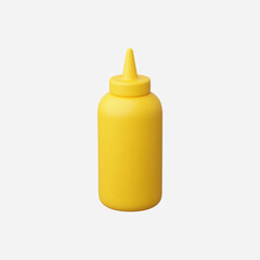 3d Realistic Mustard sauce icon vector Illustration