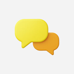 3d Realistic Chat or Message icon vector Illustration