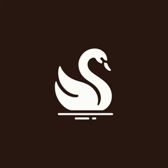 Elegant Swan Symbol Graceful Vector Illustration