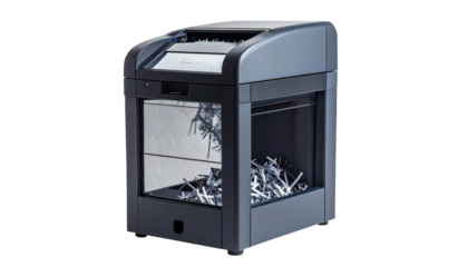 Gray office paper shredder