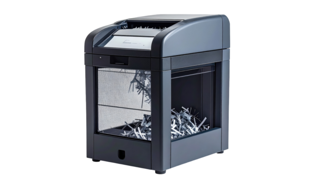 Gray office paper shredder