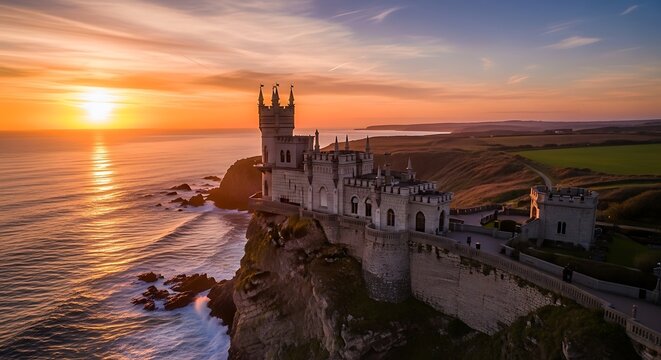 Coastal Castle Sunset View.
