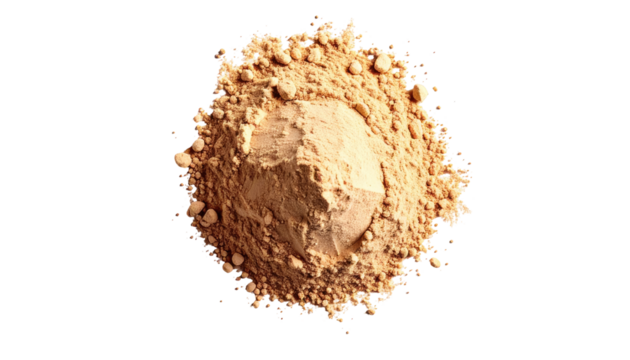 Close-up of light brown powder