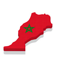 3D map of Morocco