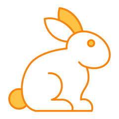 Rabbit Filled Outline Icon Vector Illustration
