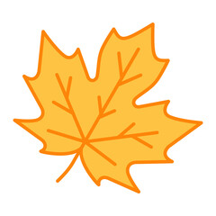 Maple Leaf Filled Outline Icon Vector Illustration