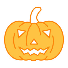 Jack O Lantern Filled Outline Icon Vector Illustration