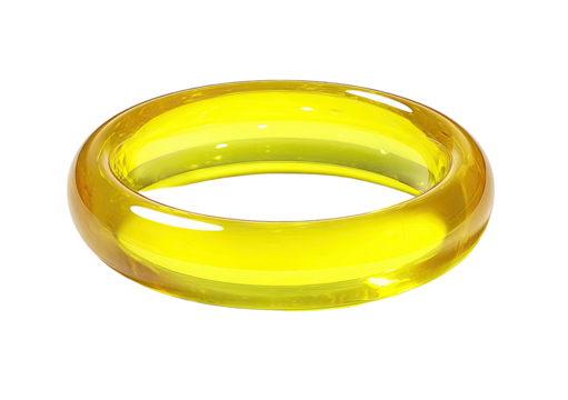 Shiny yellow ring, smooth,  round,  gem-like
