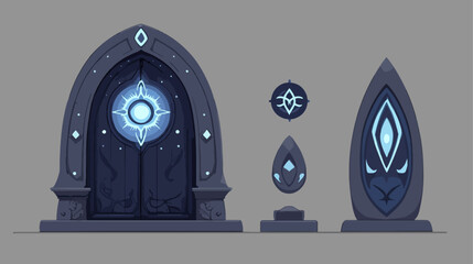 Fantasy portal design elements
