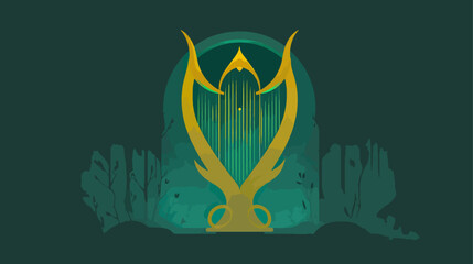 Fantasy harp portal graphic design