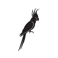 Minimalist Parrot Silhouette Vector