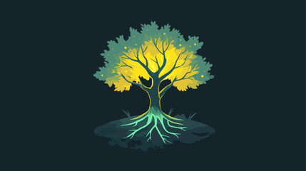 Luminous tree illustration