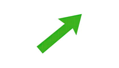 Green arrow pointing right on black background