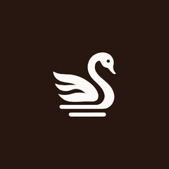 Elegant Swan Crest Vector Design for Branding