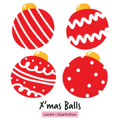 Christmas Balls winter decoration vector illustration