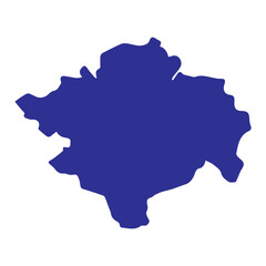 Blue country map silhouette