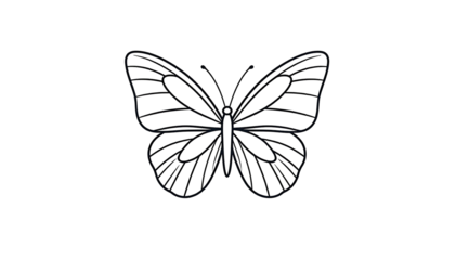 Silhouetted butterfly with sparkle detail