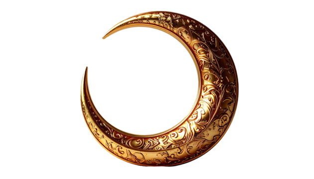 Ornate crescent moon