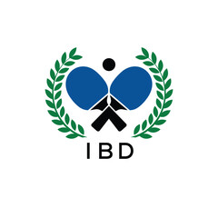 IBD Table Tennis Company logo. IBD Ping Pong Sports paddle logo design for entrepreneur and business. IBD Branding Design best icon.
