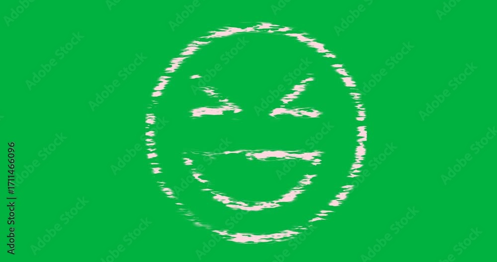 Poster pale pink square appearing at start on transparent canvas pausing fading out to show transition