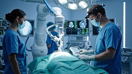 Surgical robot assisted procedure - Powered by Adobe