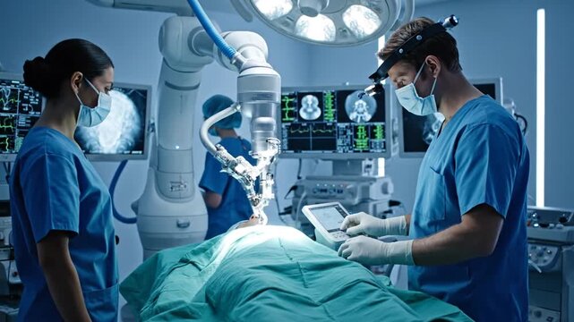 Surgical robot assisted procedure