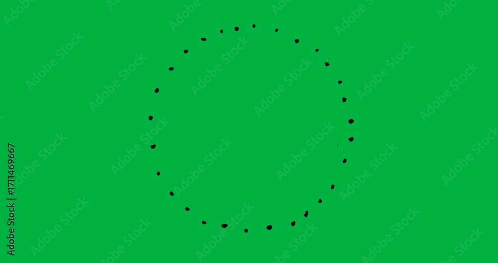 Poster on playback starting amber dot ring staying static on transparent background visualizing led halo