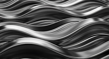 Abstract Black Metal Waves.