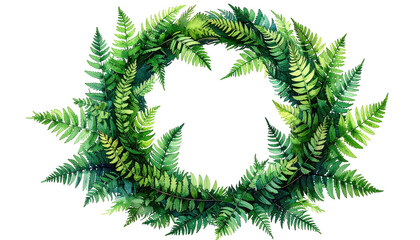 Vibrant fern wreath