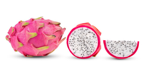 dragon fruit isolated on transparent png (Image from camera)