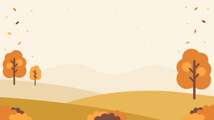 Illustration of an autumn season landscape background