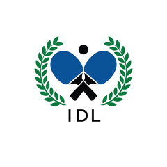 IDL Table Tennis Company logo. IDL Ping Pong Sports paddle logo design for entrepreneur and business. IDL Branding Design best icon.
