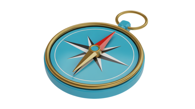 Elegant compass guiding the way, symbolizing travel, exploration, and success. - Powered by Adobe