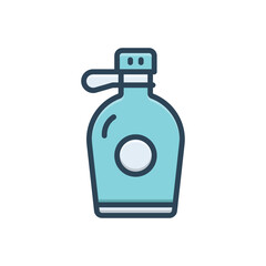 Color illustration icon for handwash bottle