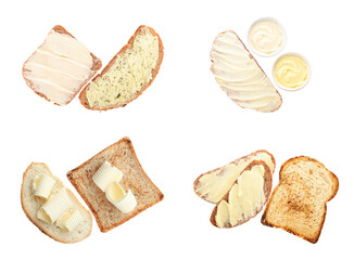 various toast slices served with butter