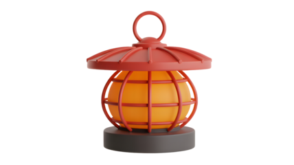 3D rendered lantern with warm glowing light, perfect for design projects and mood setting