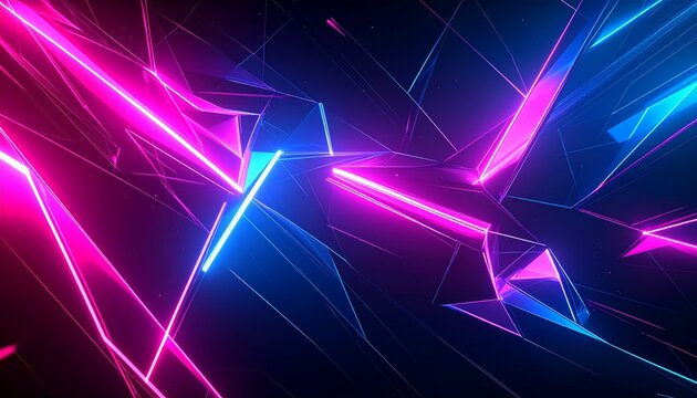 Abstract neon lines design