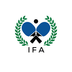 IFA Table Tennis Company logo. IFA Ping Pong Sports paddle logo design for entrepreneur and business. IFA Branding Design best icon.
