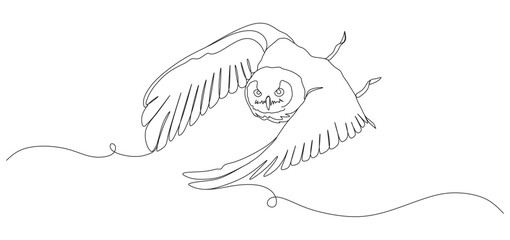 continuous line of owls for halloween eps 1