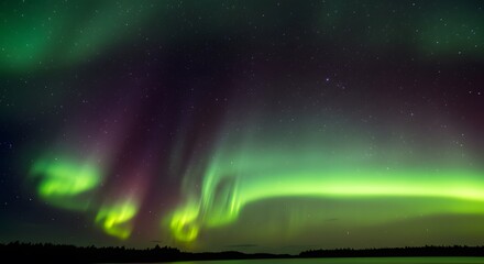 Aurora borealis display