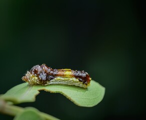 macro shot of a caterpillar