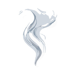 Fototapeta premium Stylized Swirling Smoke or Air Flow, Abstract and Elegant Breeze Illustration